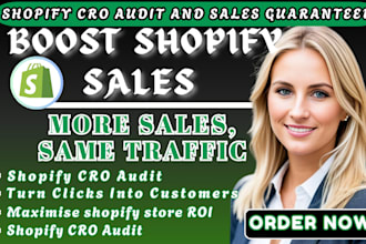 fix shopify sales with cro audit, do shopify audit conversion rate optimization