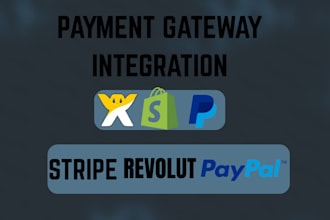 payment gateway integration paypal stripe apple xendit  in wix shopify revolut