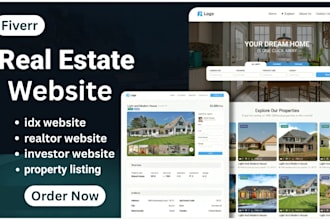 design a modern real estate website with idx and property listings