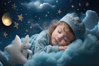 write and sing children song, animated kids lullaby and baby sleep music videos