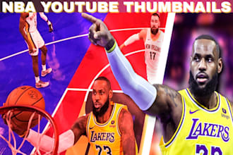 design scroll stopping nba thumbnail to increase your CTR