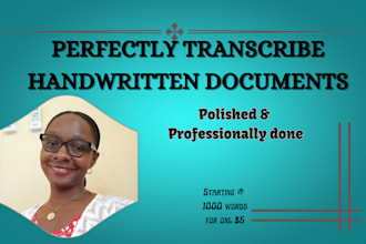 transcribe handwritten documents into editable text