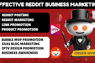 do reddit post for iptv website, saas, crypto, io, ad x blog, and app website