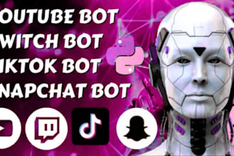 build custom live stream bots for youtube, tiktok, twitch, ig and more