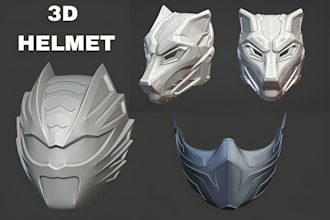 sculpt 3d helmet 3d cosplay model armor 3d bust model 3d mask for 3d printing