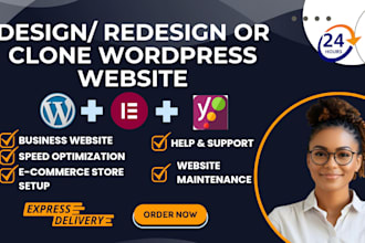 design redesign fixbug revamp migrate copy clone wordpress website elementor pro