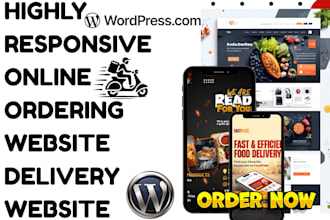 build online ordering system website, delivery system booking website