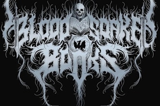 death metal, deathcore, metalcore, logo band merch