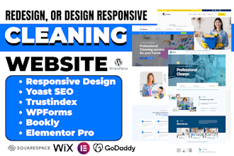 build residential or commercial cleaning service website with booking system
