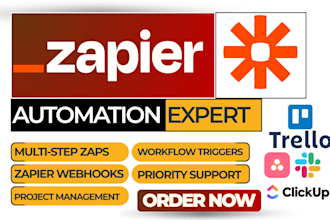 setup zapier project management asana clickup airtable trello slack jira wrike