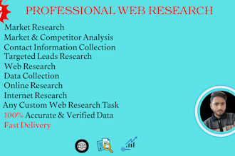 accurate web research, data collection and market research