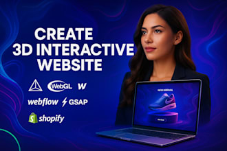 create 3d website webgl, threejs custom ai chat bot scrolling animation parallax