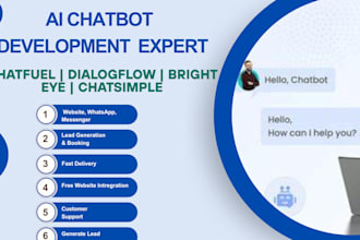 build custom ai chatbots with chatfuel, dialogflow, bright eye,chatsimple, tidio