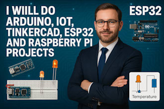do arduino, iot, tinkercad, esp32 and raspberry pi projects