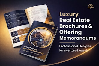 offering memorandum brochure, luxury real estate brochure company brochure,flyer