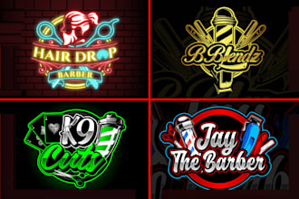 design vintage, emblem, stamp, badge and barber shop logo for your business