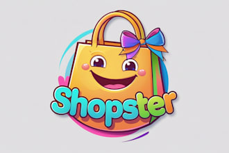 create shoping bag logo for your business only 12 hours