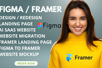 develop figma ai saas website figma to framer landing page figma UI UX mockup