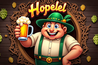 do creative beer mascot logo