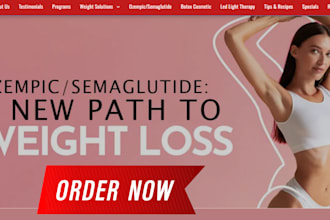 build medical spa website weightloss health and fitness healthcare website