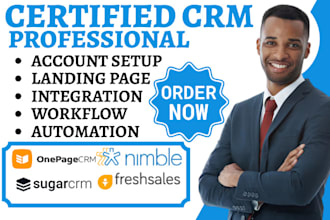 setup one page crm nimble integration sugar crm agile crm freshsales automation
