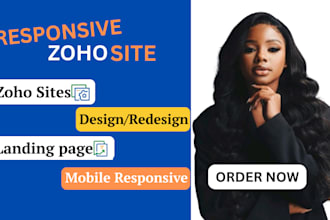 design responsive zoho website zoho sites zoho landing page commerce salesiq