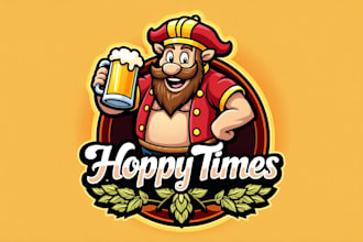 do creative beer mascot logo