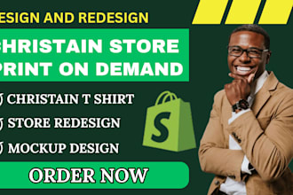 print on demand christian t shirt redesign christain store do mockup design