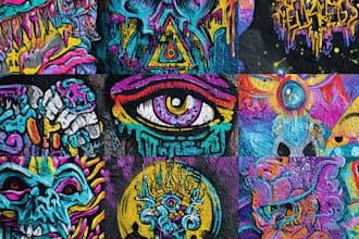 do illustration street art graffiti, abstract with my style