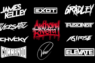 design your business typography dj band or music, text and business logo