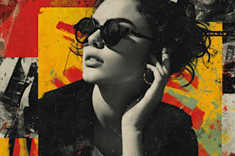 create a unique street pop art collage