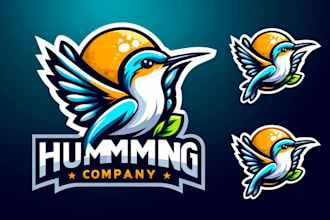 make an amazing hummingbird mascot logo design in one day