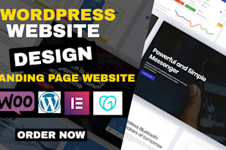 build business wordpress landing page, sales funnel or wordpress website design