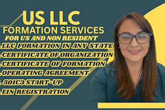 do US llc registration, ein for non resident, nonprofit 501c3  tax exempt, 990