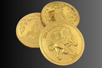 design 3d coin 3d face coin custom medallion bas relief crypto coin nft coin