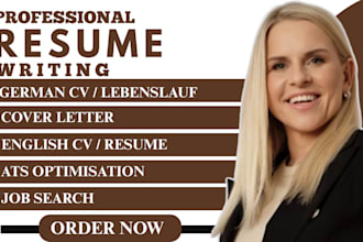 craft a professional ats german CV lebenslauf and linkedin profile