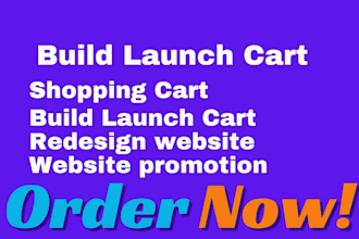launch cart website design shopping cart