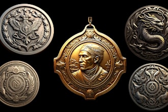 custom 3d coin 3d cnc coin 3d bas relief 3d challenge coin engraving stl file
