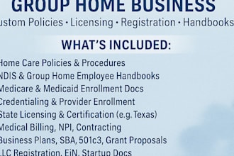 write home care policies, ndis handbook, medicare medicaid license docs