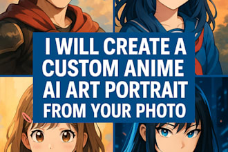 create a custom anime ai art portrait from your photo