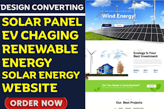 design solar panel ev charging website solar business handyman website