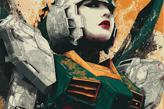 draw gundam, transformer, robot, armor, and mecha, concept