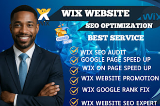 do wix speed up, wix website promotion and full responsive SEO  on page insight