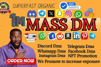 do facebook mass dm, twitter dm, discord dm, telegram mass dm, instagram dm