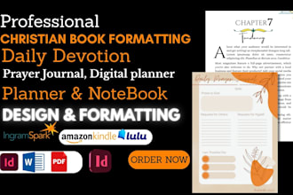 format design christian book prayer journal daily devotion, digital notebook