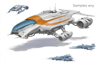 draw a spaceship or vehicle design