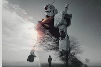 make illustration and concept mecha, gundam, and robot