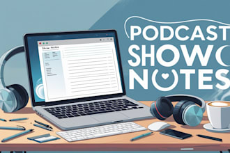 write engaging and SEO optimized podcast show notes