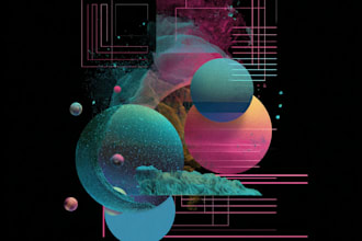 design and animate abstract album cover art