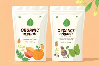 do organic product packaging design, pouch bag design